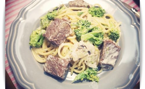 [My Little Kitchen] 想念起韓國咖啡店裡頭的義大利麵~~藍紋起士牛肉義大利麵