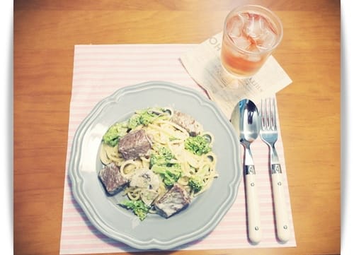 [My Little Kitchen] 想念起韓國咖啡店裡頭的義大利麵~~藍紋起士牛肉義大利麵