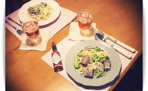 [My Little Kitchen] 想念起韓國咖啡店裡頭的義大利麵~~藍紋起士牛肉義大利麵
