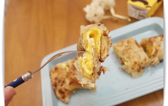 [My Little Kitchen] 皮酥脆!!內香濃!!~~起士蛋抓餅