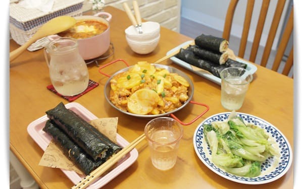 [My Little Kitchen] 大口大口吃!! – 韓式飯捲김밥 ♡