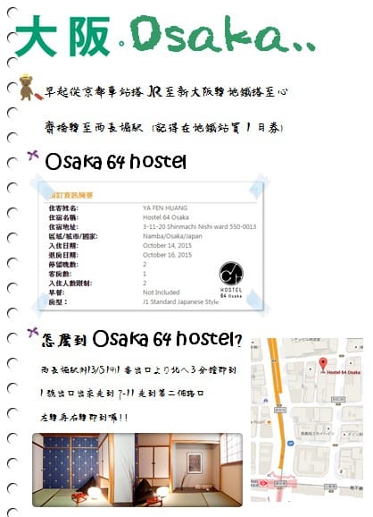 2015年京阪神奈甜蜜遊 ♡ 六天五夜行程大公開 – 自己出版自己看的旅遊書!!