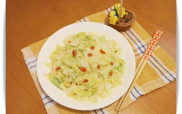 [My Little Kitchen] 一種撿紅點的概念!! -「枸杞高麗菜」
