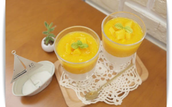 [My Little Kitchen] 香甜濃醇氣味「芒果布丁」簡單易做 ♪