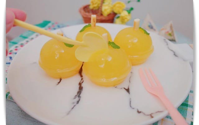 [My Little Kitchen] 濃厚果汁味，小巧又Q彈!! -「柳橙蒟蒻凍 / 柳橙果凍」
