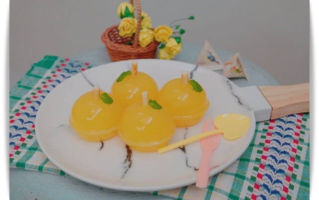 [My Little Kitchen] 濃厚果汁味，小巧又Q彈!! -「柳橙蒟蒻凍 / 柳橙果凍」