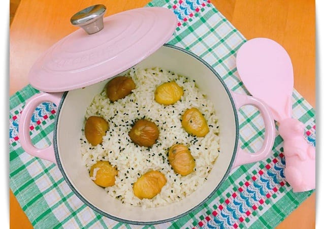 [My Little Kitchen] 日式風味、絕不失敗，鬆軟迷人「栗子炊飯 / 栗子飯」❤
