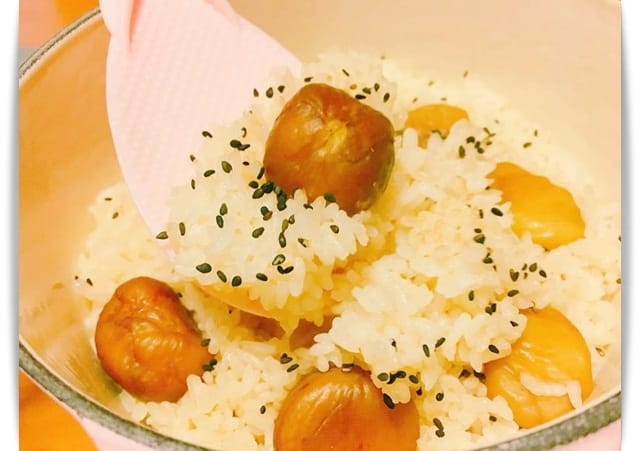 [My Little Kitchen] 日式風味、絕不失敗，鬆軟迷人「栗子炊飯 / 栗子飯」❤