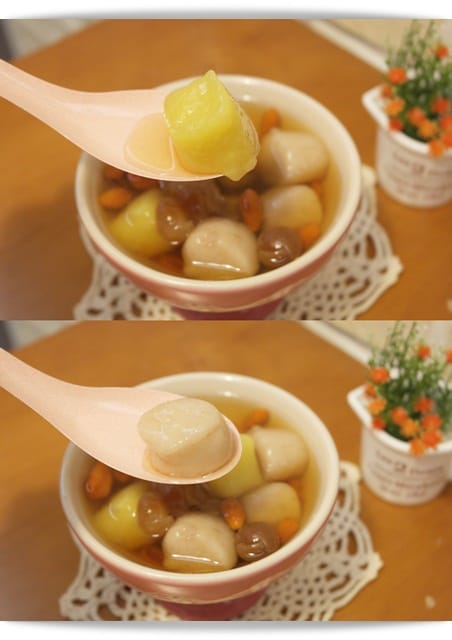 [My Little Kitchen] 入口好暖心，每口都Q彈 ❤「桂圓地瓜芋圓湯」