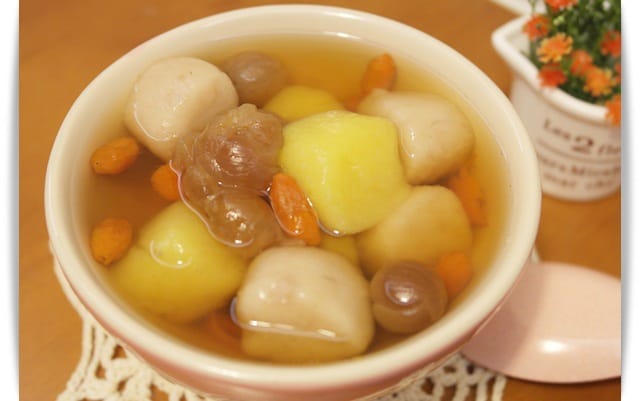 [My Little Kitchen] 入口好暖心，每口都Q彈 ❤「桂圓地瓜芋圓湯」