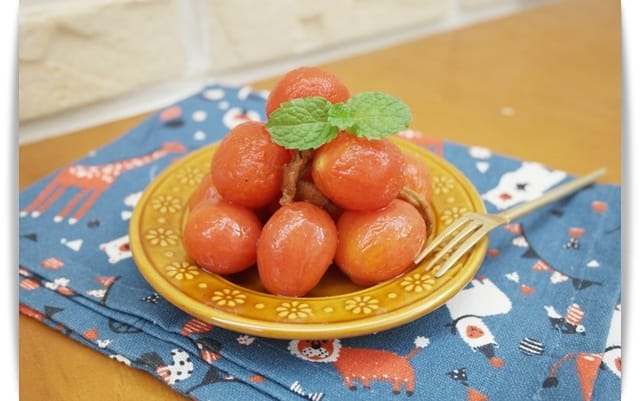 [My Little Kitchen] 好清爽，酸酸甜甜開胃小點「梅漬番茄」❤