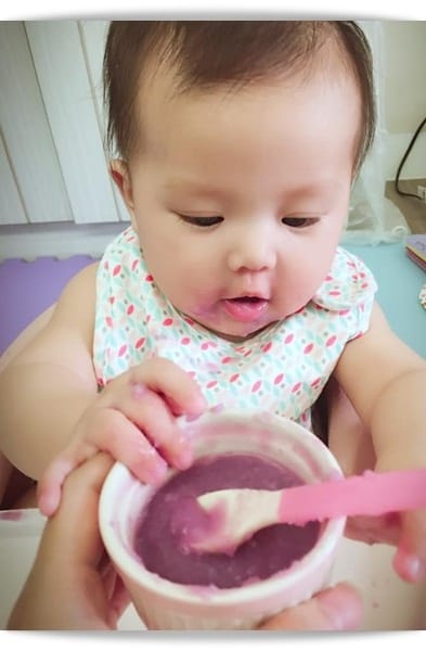 [Baby Food] 富含花青素，好夢幻「紫心地瓜泥」♪