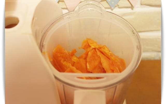 [Baby Food] 木瓜酵素幫助消化「木瓜泥」♪