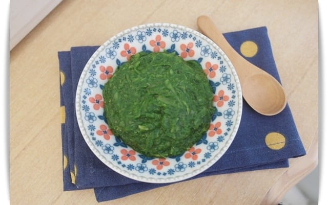 [Baby Food] 富含植物纖維，助於排便「地瓜葉泥」♪
