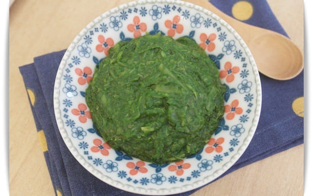 [Baby Food] 富含植物纖維，助於排便「地瓜葉泥」♪
