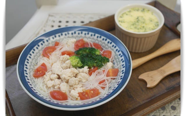 [Baby Food] 好清爽、好開胃「番茄雞肉麵」♪