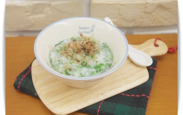 [Baby Food] 天然鮮味，好營養「小白菜柴魚粥」♪