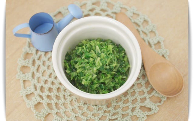 [Baby Food] 豐富蛋白質，好營養「豌豆苗泥」♪
