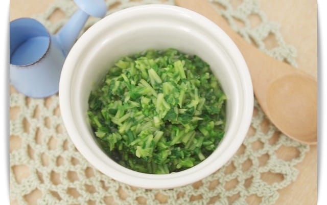 [Baby Food] 豐富蛋白質，好營養「豌豆苗泥」♪