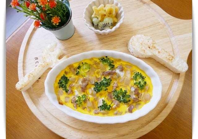 [Baby Food] 寶寶早午餐「法式牛肉鹹派」香濃美味 ♪