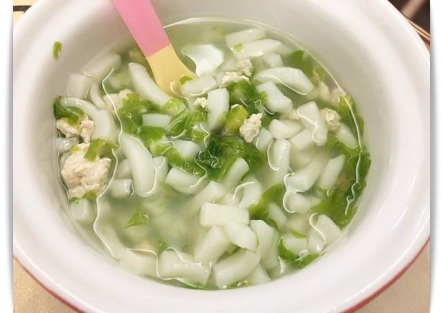 [Baby Food] 暖呼呼、日式和風味「雞肉烏龍麵」♪