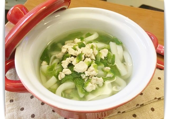 [Baby Food] 暖呼呼、日式和風味「雞肉烏龍麵」♪