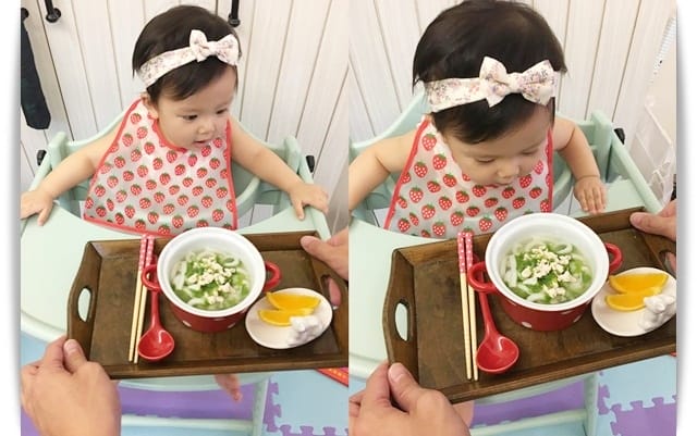 [Baby Food] 暖呼呼、日式和風味「雞肉烏龍麵」♪