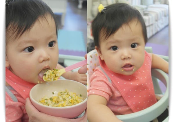 [Baby Food] 香氣十足，寶寶版「青椒蛋炒飯」♪