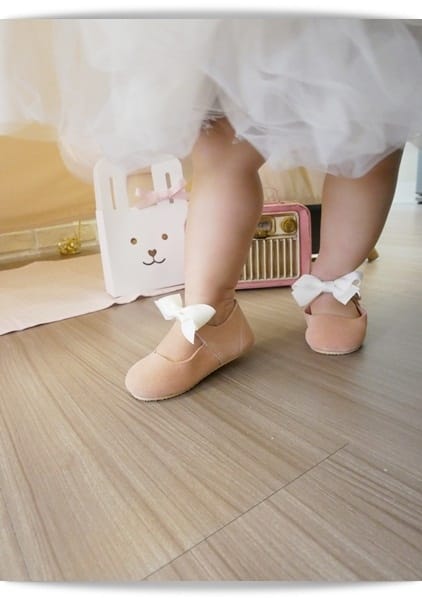 【Ingrid】手工訂製「Cria」週歲鞋，好粉嫩、好質感 ❤