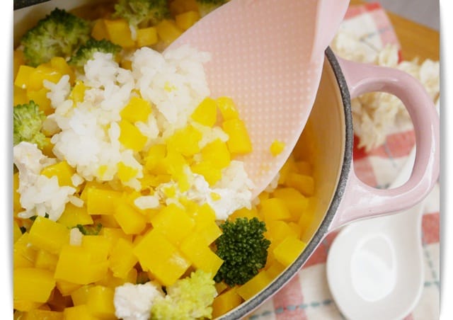 [Baby Food] 簡單好吃，一鍋完成「南瓜雞肉炊飯」♪