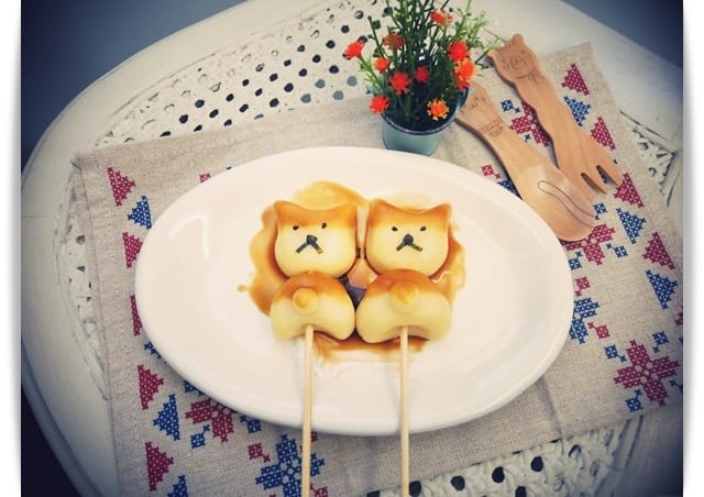 [Baby Food] 寶寶版「柴犬日式糰子」豆腐做的喔 ♪