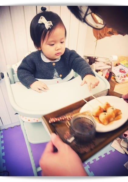 [Baby Food] 寶寶版「柴犬日式糰子」豆腐做的喔 ♪
