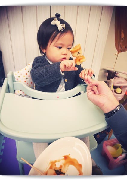 [Baby Food] 寶寶版「柴犬日式糰子」豆腐做的喔 ♪