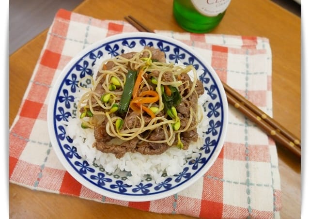 [My Little Kitchen] 五分鐘快速完成「韓式烤肉飯」❤
