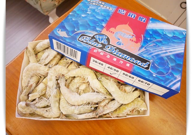 來自「元家水產-藍鑽蝦」蝦中極品，Q彈好吃 ♡