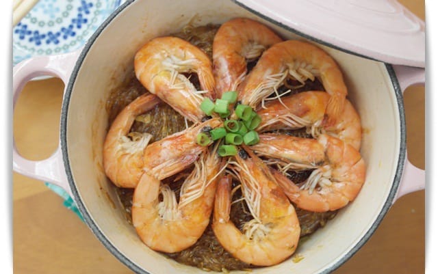 [My Little Kitchen] 香氣濃郁「麻油蝦」新鮮好吃 ♡