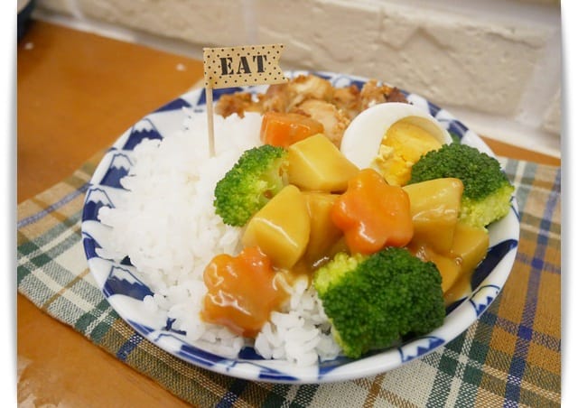 [My Little Kitchen] 免油炸「日式炸雞咖哩飯」健康又美味 ♡