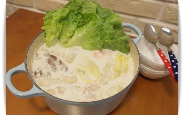 [My Little Kitchen] 好香濃「南瓜濃湯火鍋」一鍋香甜美味。