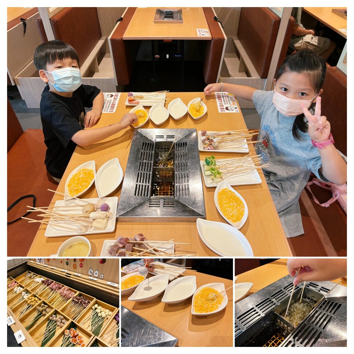 台南三井OUTLET「串家物語」小孩自己開心動手炸~ 台南三井OUTLET「串家物語」小孩自己開心動手炸~