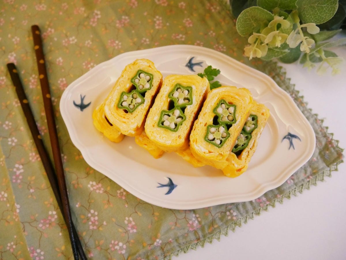 [My Little Kitchen] 好清爽「秋葵蛋捲」好