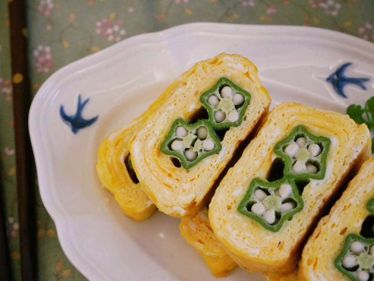 [My Little Kitchen] 好清爽「秋葵蛋捲」好