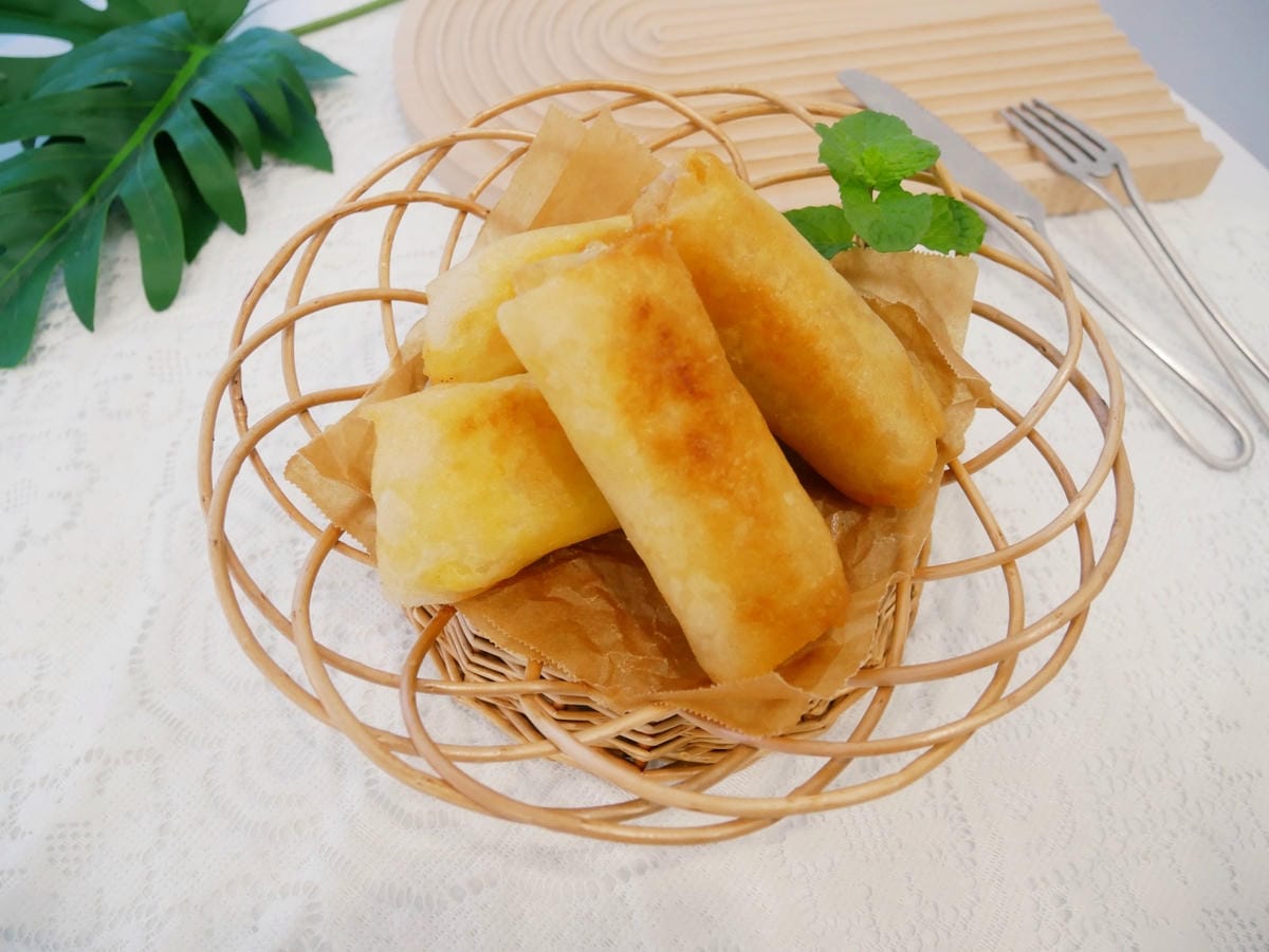 [My Little Kitchen] 零技巧「炸香蕉春捲」