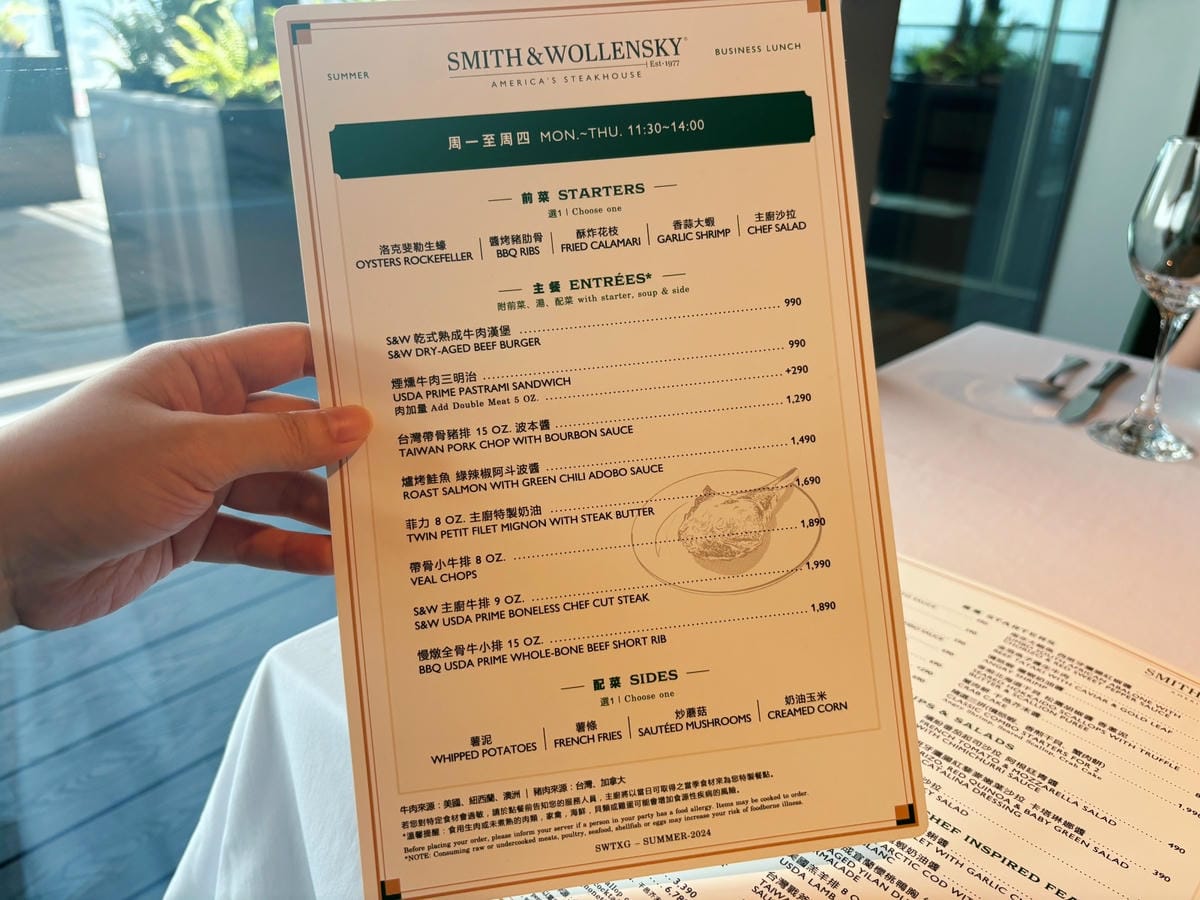 台中「Smith & Wollensky牛排館」股神巴菲特最 台中「Smith & Wollensky牛排館」股神巴菲特最
