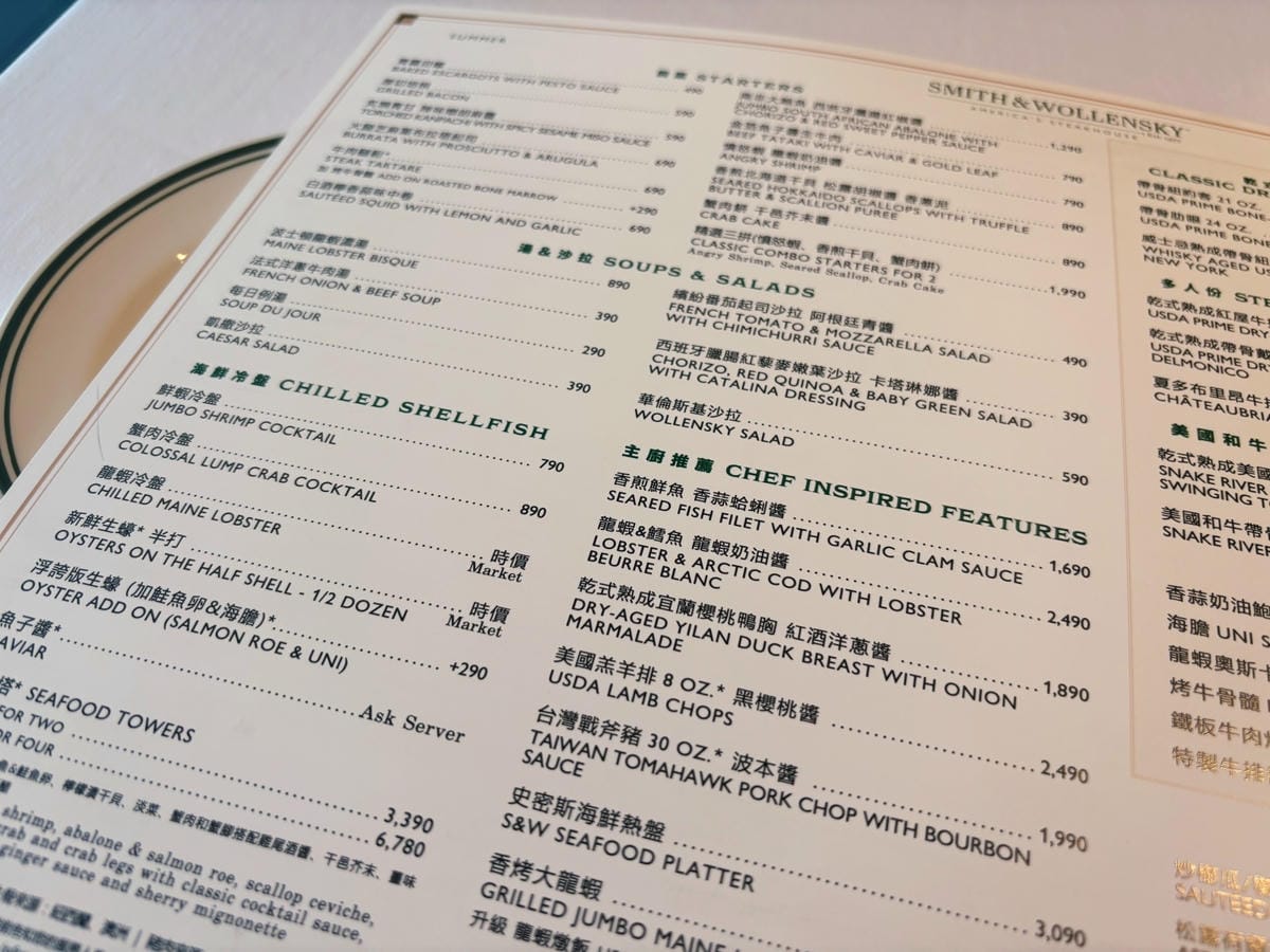 台中「Smith & Wollensky牛排館」股神巴菲特最 台中「Smith & Wollensky牛排館」股神巴菲特最