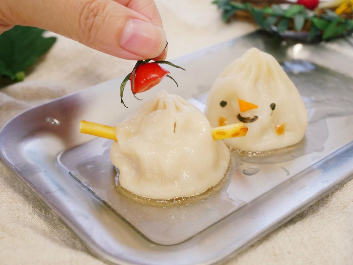 [My Little Kitchen] 超快速「雪人小籠包」
