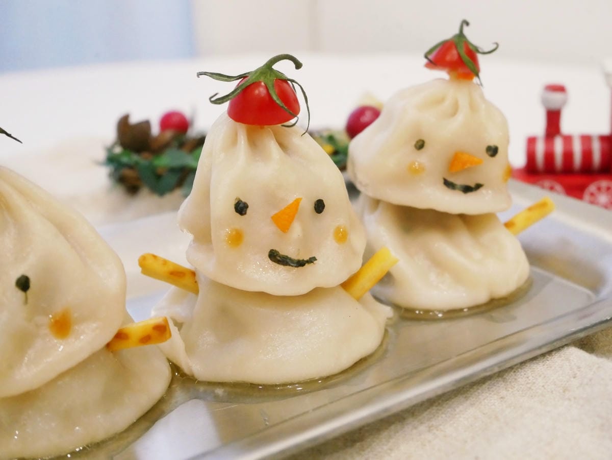 [My Little Kitchen] 超快速「雪人小籠包」