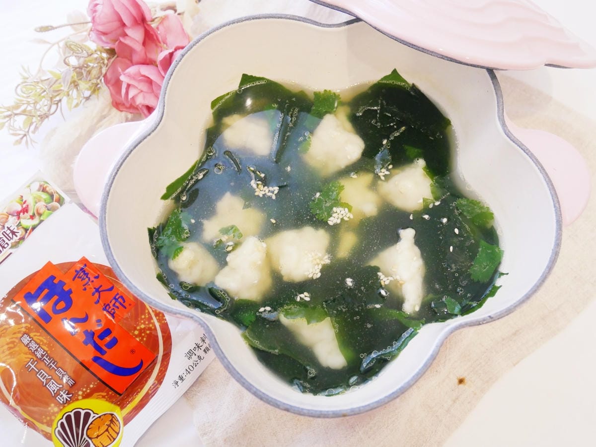 一匙「烹大師」干貝風味,美味即出現!!「蝦滑紫菜湯」鮮甜好喝 一匙「烹大師」干貝風味,美味即出現!!「蝦滑紫菜湯」鮮甜好喝