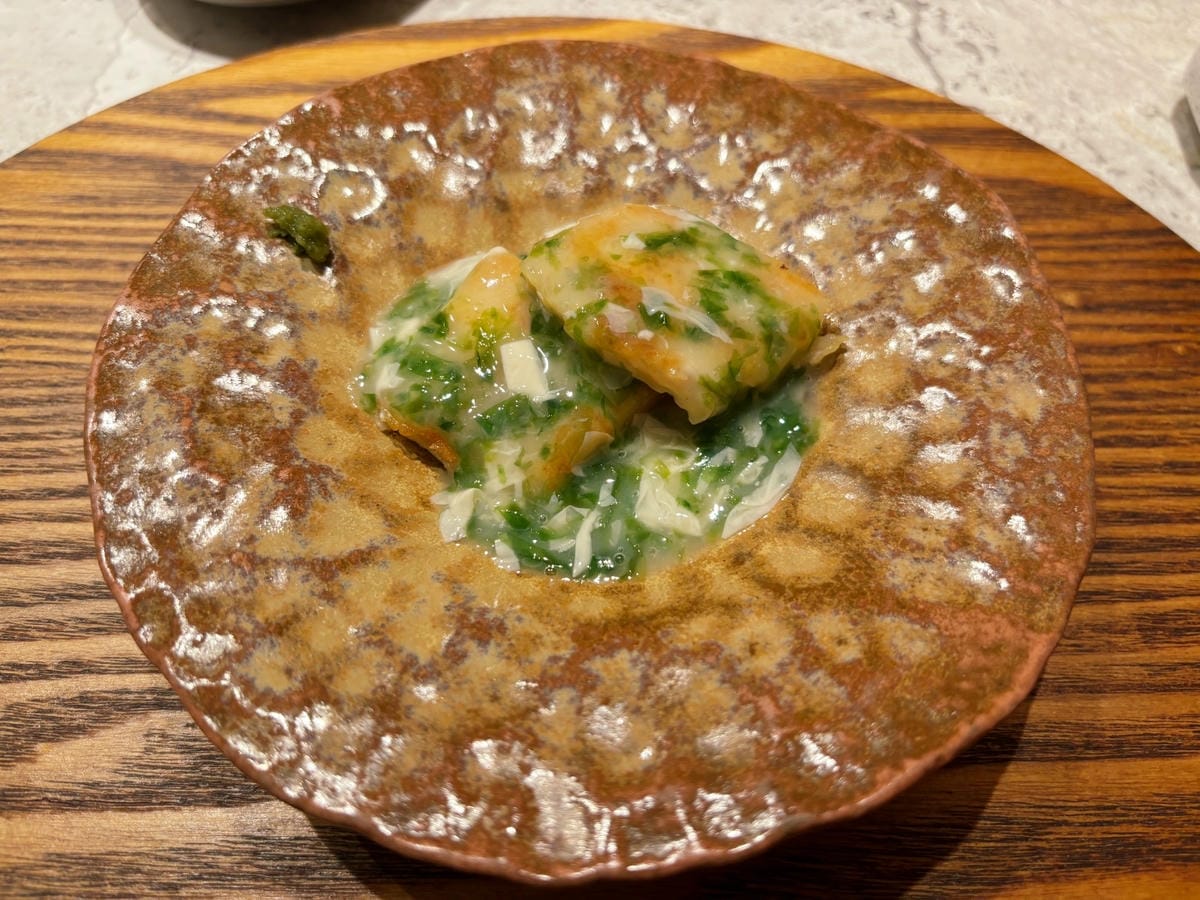 高雄鼓山「初魚鐵板燒美術店」無菜單鐵板燒料理。 高雄鼓山「初魚鐵板燒美術店」無菜單鐵板燒料理。