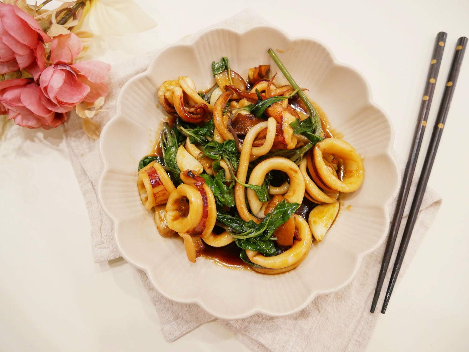 [My Little Kitchen] 好下飯「三杯透抽」Q彈鹹香！！