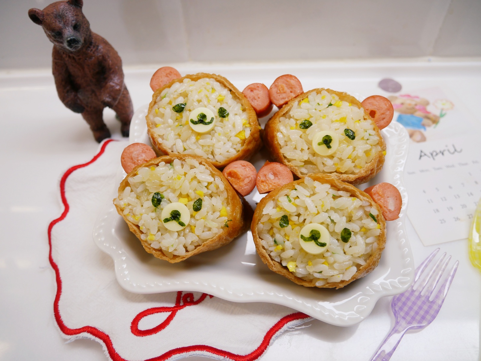 [My Little Kitchen] 簡單做「小熊豆皮飯糰」可愛又可口。